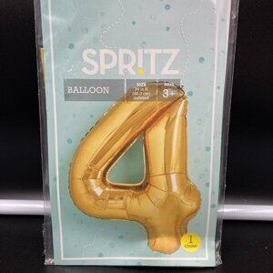 34" Number 4 Foil Balloon - Spritz™